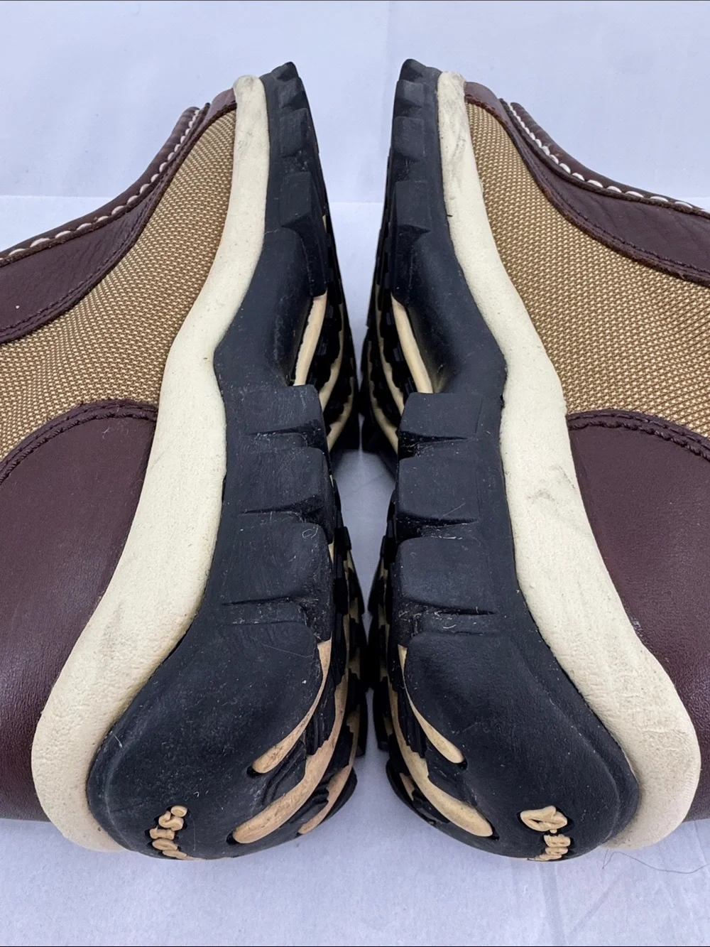 Buffalino B-Boots Brown Leather & Tan Canvas Chukkas Boots, EU 40 M 7.5, W 9